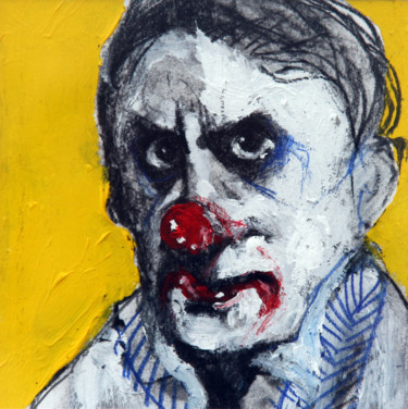 Dessin intitulée "PIPO AVEC UN NEZ RO…" par Patrick Santus, Œuvre d'art originale, Graphite