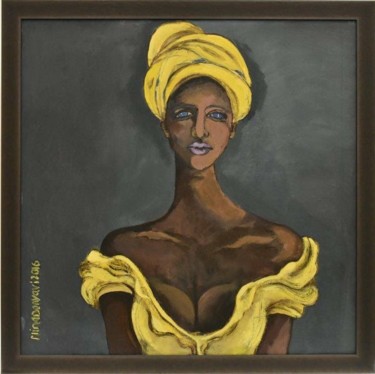 Painting titled "Salma" by Mina Donyavi, Original Artwork, Acrylic Mounted on Wood Stretcher frame