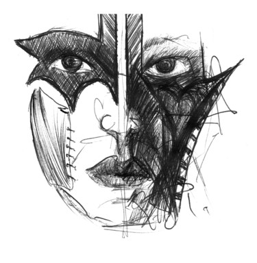 Arts numériques intitulée "MASKED" par Philippe Graillot (TORGALLI), Œuvre d'art originale, Travail numérique 2D