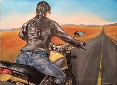 Pittura intitolato "don't break my hear…" da Dejan Gulicoski, Opera d'arte originale, Olio Montato su Telaio per barella in…