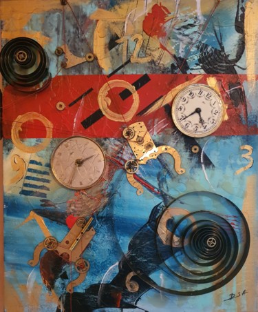 Schilderij getiteld "Tableau temporel DS…" door D.S.A.Rt, Origineel Kunstwerk, Acryl