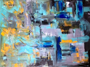 Autumn in Amsterdam Painting titled "Autumn in Amsterdam" by Olena Nesterenko, Original Artwork, Oil Mounted on Wood Stretcher frame