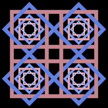 Digital Arts titled "Quadrilation" by Paul J. Collins, Original Artwork, 2D Digital Work