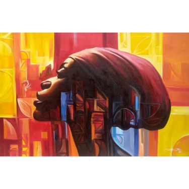 Painting titled "Strength of a woman" by Chuka Ibe, Original Artwork, Oil