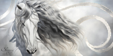 Horse painting art Tableau cheval peinture Caballo лошадь Ζωγραφική με τίτλο "Horse painting art…" από Skyzune Art, Αυθεντικά έργα τέχνης, Λάδι