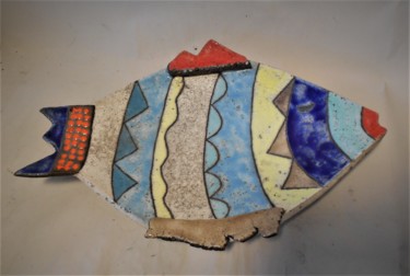 Design titled "coupe ovale poisson…" by Armelle Colombier, Original Artwork, Table art