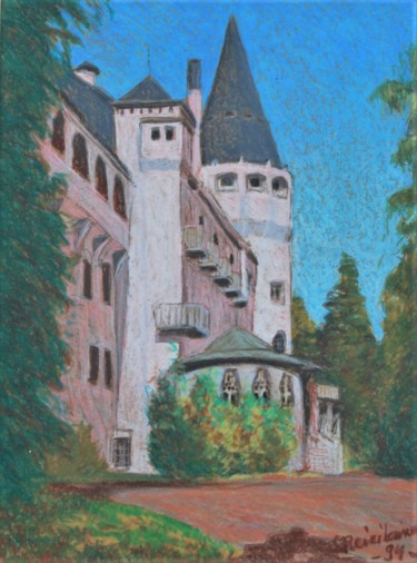 Drawing titled "Torni" by Ari Reinikainen, Original Artwork, Pastel