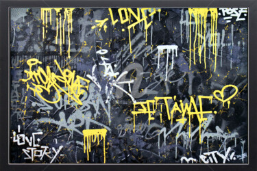 PARIS SOUS LES BOMBES Pintura intitulada "PARIS SOUS LES BOMB…" por Vincent Bardou, Obras de arte originais, Acrílico Montado em Armação em madeira