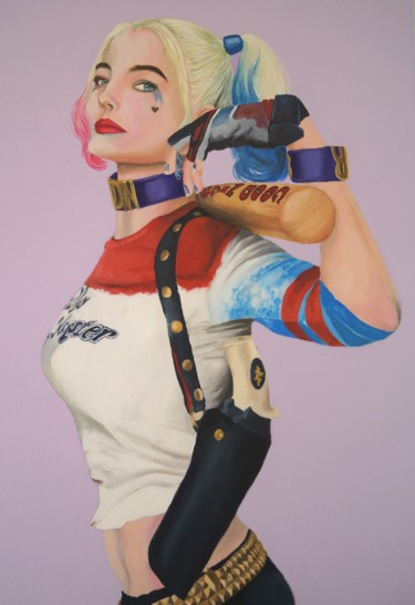 Pintura intitulada "Harley Quinn II" por Juliana Birrento, Obras de arte originais, Acrílico