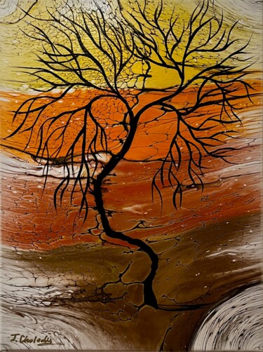 Pintura titulada "Golden Fall" por Teresa Kosakowska-Cholody, Obra de arte original, Acrílico