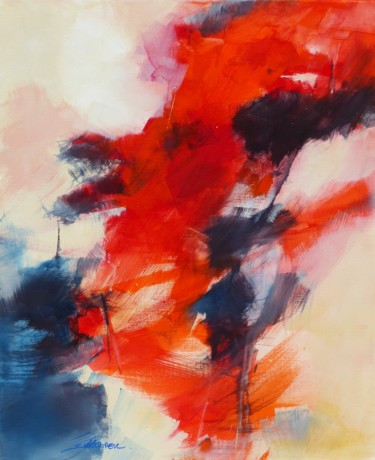 Peinture intitulée "Au milieu des pins" par Eva Gohier, Œuvre d'art originale, Acrylique