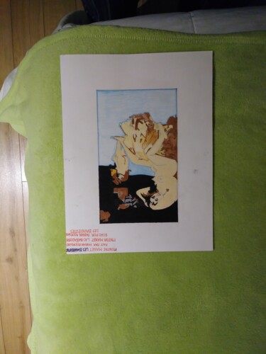 Dessin intitulée "peintre manet" par Fabian Rodriguez, Œuvre d'art originale, Crayon Monté sur Carton