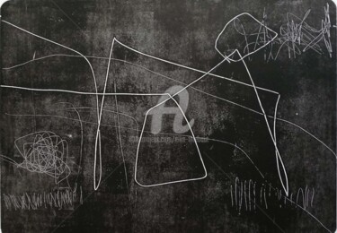 Printmaking titled "Signes N° 1" by Elke Thiébaut, Original Artwork, Monotype