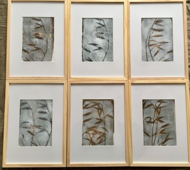 印花与版画 标题为“Monotypes graminées” 由Christine Membrez, 原创艺术品, 丝网印刷