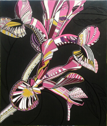 Painting titled "Iris" by Dany Masson, Original Artwork, Acrylic