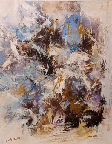 Les étoiles filantes Peinture intitulée "Les étoiles filantes" par Nicole Caron, Œuvre d'art originale, Huile