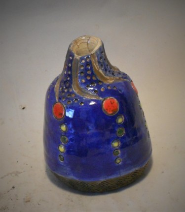 Design titled "soliflore bleu nuit" by Armelle Colombier, Original Artwork, Table art