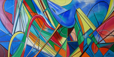 Peinture intitulée "les voyages fantast…" par Jacques Rochet, Œuvre d'art originale, Acrylique