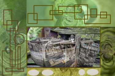数字艺术 标题为“Old Irish Boat” 由Marc Bulyss, 原创艺术品, 2D数字工作