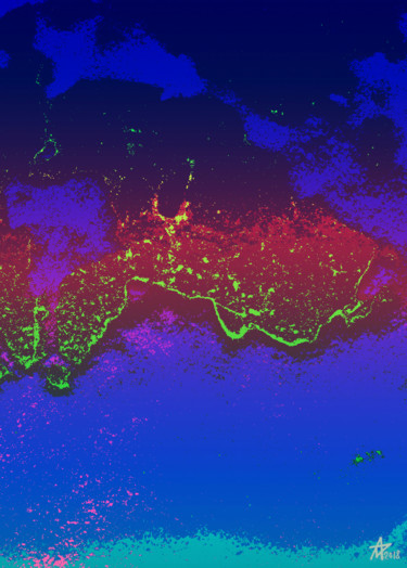 Arte digitale intitolato "The Volcano. Series…" da Munir Akhmejanov, Opera d'arte originale, Pittura digitale