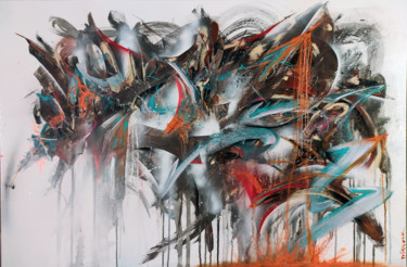 tableau art abstrait "Avarice" - œuvre abstraite Pintura titulada "tableau art abstrai…" por Airgone, Obra de arte original, Pintura al aerosol Montado en Bastidor de camill…
