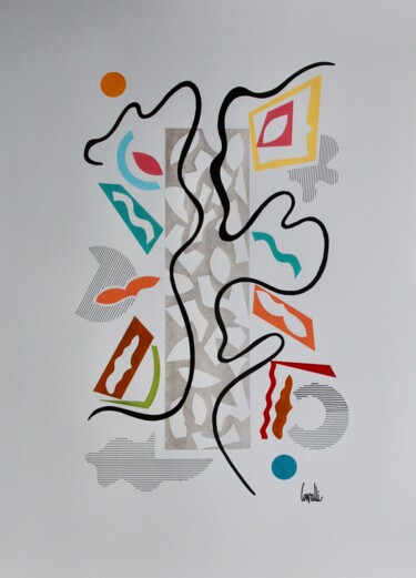 Dessin intitulée "20 122 Compléments" par Pascal Cavalli, Œuvre d'art originale, Encre