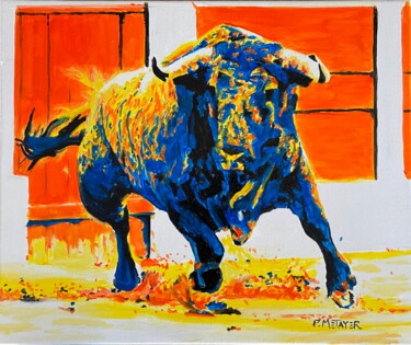 Peinture intitulée "Arène" par Philippe Metayer, Œuvre d'art originale, Huile