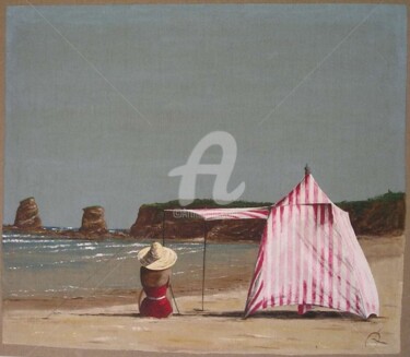 Peinture intitulée "HENDAYE, LES JUMEAUX" par Jacquotte Gaignault, Œuvre d'art originale