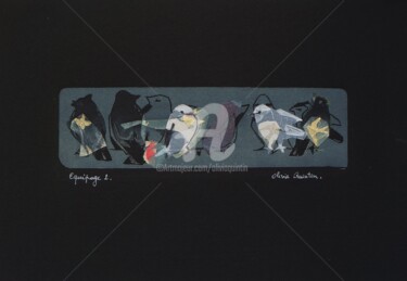 Gravures & estampes intitulée "Equipage 2" par Olivia Quintin, Œuvre d'art originale, Gravure