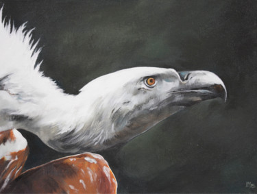 Vautour Fauve Peinture intitulée "Vautour Fauve" par Laëtitia-May Le Guélaff, Œuvre d'art originale, Acrylique Monté sur Carton