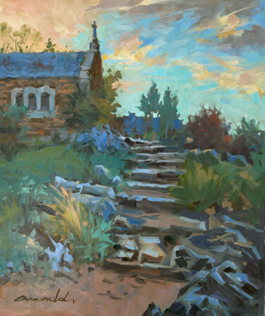 Jardin botanique à Villers les Nancy Peinture intitulée "Jardin botanique à…" par Christian Arnould, Œuvre d'art originale, Huile