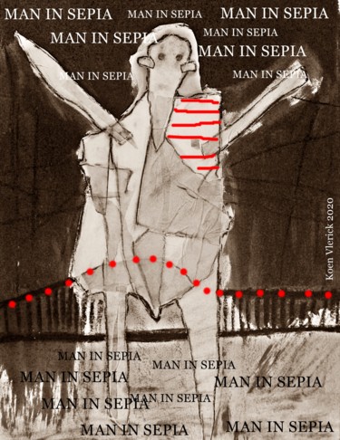 제목이 "MAN IN SEPIA 2020"인 디지털 아트 Koen Vlerick로, 원작, 2D 디지털 작업