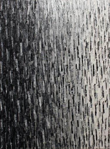 Painting titled "Fondu noir blanc" by Jonathan Pradillon, Original Artwork, Acrylic Mounted on Wood Stretcher frame