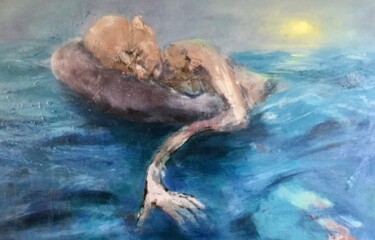 Peinture intitulée "encore et toujours" par Laurence Pustoc'H, Œuvre d'art originale, Huile Monté sur Châssis en bois