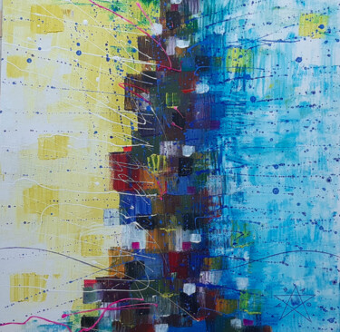 Painting titled "Watch Tower" by Dragos Bagia, Original Artwork, Oil