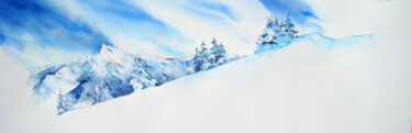 Peinture intitulée "Grand Som massif de…" par Sophie Liétar, Œuvre d'art originale, Aquarelle