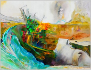 Painting titled "Déferlement" by Jean-Luc Sert, Original Artwork, Oil