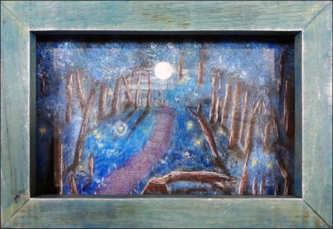 Peinture intitulée "#151 "Halo"" par Gwoo Milord, Œuvre d'art originale, Acrylique Monté sur Panneau de bois