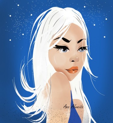 Digital Arts με τίτλο "The princess" από Ana Almeida, Αυθεντικά έργα τέχνης, Ψηφιακή ζωγραφική