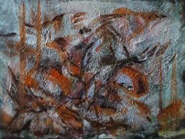 " transparence de forêt " Peinture intitulée "" transparence de f…" par Sam Keusseyan, Œuvre d'art originale, Acrylique