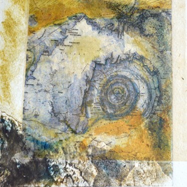 印花与版画 标题为“geographie II” 由Bergerot-Jones Catherine, 原创艺术品, Collagraphy
