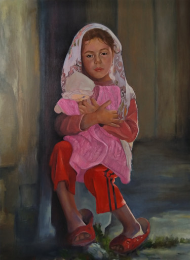 Care 57x77cm ,oil/canvas, impressionistic figure "Care 57x77cm ,oil/c…" başlıklı Tablo Kamsar Ohanyan tarafından, Orijinal sanat, Petrol Ahşap Sedye çerçevesi üzerine monte…