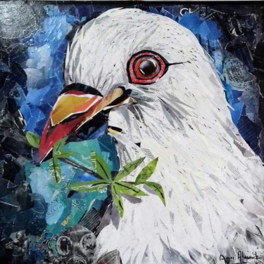 Collages titled "Pigeon" by Ana Almeida, Original Artwork, Collages