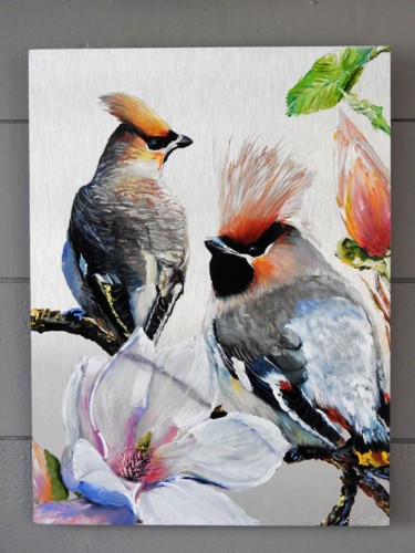 Jaseur Boréal plaque aluminium 2019