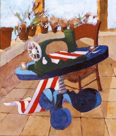 Peinture intitulée "Pfaff sur le guérid…" par André Colpin, Œuvre d'art originale, Huile Monté sur Autre panneau rigide