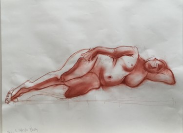 étude de nue à la sanguine Néna