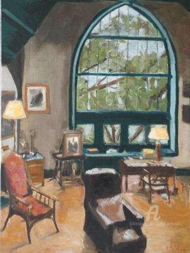 Villa Rochefontaine à Ploumanac'h l'Atelier du peintre. Peinture intitulée "Villa Rochefontaine…" par Chéker, Œuvre d'art originale, Huile Monté sur Châssis en bois