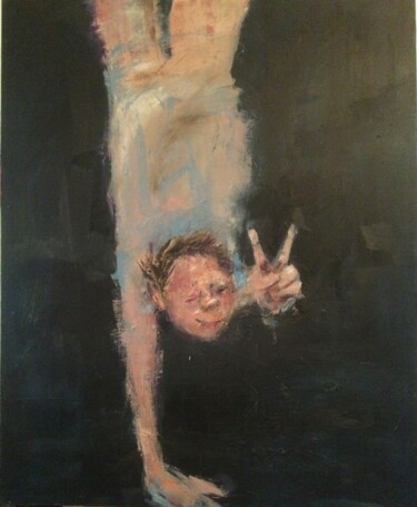 Peinture intitulée "on va gagner!" par Laurence Pustoc'H, Œuvre d'art originale, Huile Monté sur Châssis en bois