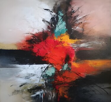 Abstract art acrylic painting on canvas Painting titled "Abstract art acryli…" by Filip Petrovic, Original Artwork, Acrylic