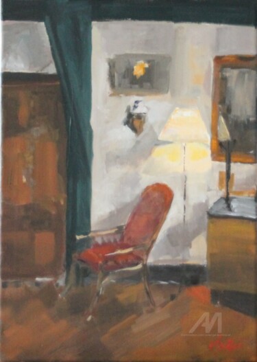 Peinture intitulée "Villa Rochefonfaine…" par Chéker, Œuvre d'art originale, Huile Monté sur Châssis en bois